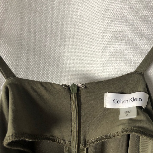 Calvin Klein Green Dress Size 2 - Picture 4 of 5